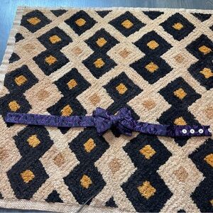 Carrot & Gibbs Mens 100% Silk Bow Tie Handmade USA Black/Purple